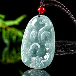หยกธรรมชาติสีน้ำเงินจี้รูปสุนัขจิ้งจอกเครื่องประดับชายและหญิงหยกขายส่ง DW93 - Product Image 2