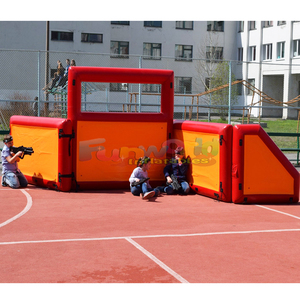 Conjunto completo de barreras de obstáculos, paredes de aire inflables portátiles, casa de simulación para tiro, pared táctica en venta - Product Image 3