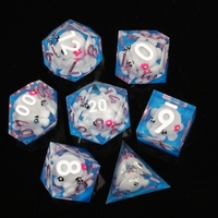 MINI PLANET Jellyfish Drifter Dice Set, jeu de dés polyédriques en résine faits à la main avec des bords tranchants pour les jeux de table TRPG Dungeons&Dragons