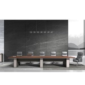 Enterprise Office Meeting Reception Conference Large Modern Wood <b>Adjustable</b> Long Square Conference <b>Table</b> - Product Image 6