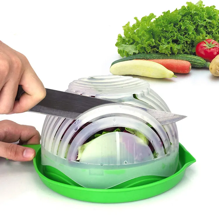new kitchen upgraded easy best fast fruit vegetable chopper easy salad maker cutter bowl with lid