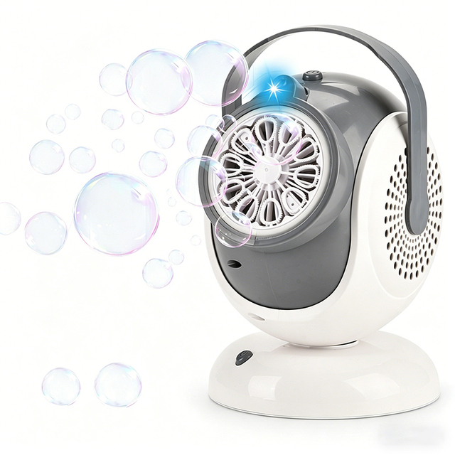 Automatic Stage Bubble Machine Auto Rotating 360° Birthday Parties Blaster Bubbles Blower Maker Outdoor Toys Bubble Gun for Kids