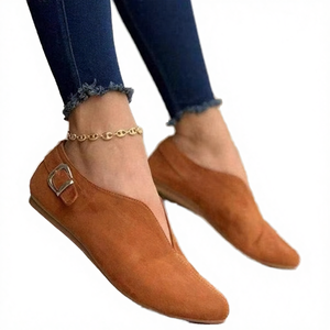 Nouvelles chaussures décontractées pour femmes Shimaer 2025, à bout pointu, à semelle plate, à enfiler, en PU, pour toutes les saisons (printemps, été, automne, hiver) - Product Image 4