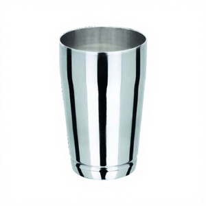 Gobelet avec fond rond verre tasse à boire gobelet avec anneau inférieur verre à eau acier inoxydable - Product Image 1