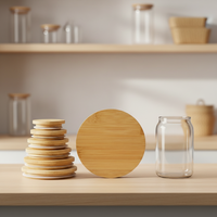 Vente en gros usine : Pot à bougie en cire avec couvercle en bambou, 100 ml, étanche, écologique, avec joint d'étanchéité en silicone de qualité alimentaire
