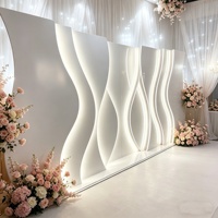 Nouvelle Conception 2026 – Support de Fond de Scène LED de Luxe pour Mariage, en Acrylique Blanc, pour Décoration de Scène et Événements Festifs