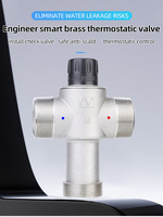Vanne thermostatique solaire à trois voies en acier inoxydable DN50 de 2 pouces de haute qualité, contrôle de la température de l'eau, gamme réglable OEM 35-45