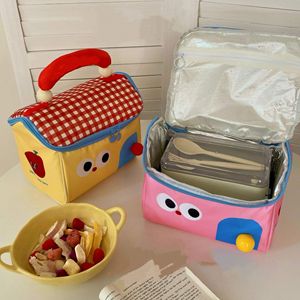 Multifunción de gran capacidad Mini Cute Little House Styling Handheld Cosmetic Bag Neceser DE ASEO Bolsa de almuerzo de mantenimiento fresco - Product Image 3