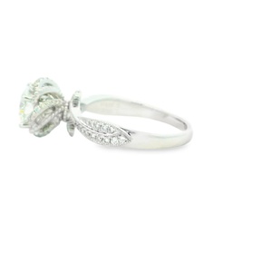 เครื่องประดับชิงหลง แหวนหมั้นคลาสสิกทองคำขาว 14K/18K ประดับเพชรแล็บโกรว์ 1 กะรัต D/VS1 รับรองโดย IGI - Product Image 2