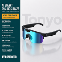 Nouvelles lunettes de soleil intelligentes pour le cyclisme en plein air, mémoire 4 Go, double haut-parleur, assistant vocal, étanches IPX-5, vidéo 1200P, IA en temps réel