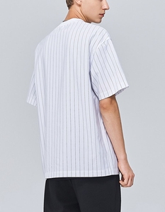 Maglietta da Baseball con Logo personalizzato da uomo in bianco <span class=keywords><strong>e</strong></span> nero con ricamo <span class=keywords><strong>a</strong></span> tracolla magliette <span class=keywords><strong>a</strong></span> strisce - Product Image 3