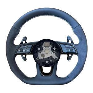 Volant de voiture personnalisé style RS, demi-cuir, avec palettes de changement de vitesse magnétiques, pour <span class=keywords><strong>Audi</strong></span> <span class=keywords><strong>2015</strong></span> <span class=keywords><strong>Audi</strong></span> B8.5 S4 A3 8p <span class=keywords><strong>Rs5</strong></span> A4 B8 - Product Image 2