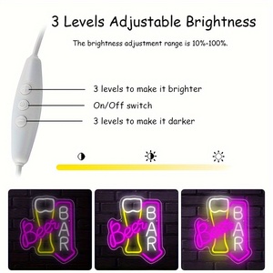 <strong>Beer</strong> Bar <strong>Neon</strong> <strong>Sign</strong> Pink White and Yellow <strong>Neon</strong> Lights for Wall Decor Home Bar Cart Restaurant Man Club Party Decors Gift - Product Image 6