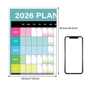 GF Venta caliente Horario Planificador Proveedor Escuela Oficina 2026 Calendario colgante de pared Encuadernación en espiral Calendario mensual impreso personalizado - Product Image 5