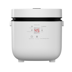 หม้อหุงข้าวไฟฟ้าอัจฉริยะระบบดิจิทัลขนาดเล็กพกพาได้, หม้อหุงข้าว1.2L ไมโครคอมพิวเตอร์2.8L ทรงสี่เหลี่ยมกระบอกพลาสติกตวงไม้พาย - Product Image 1