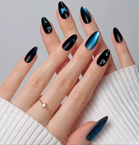 Ongles à presser réutilisables <span class=keywords><strong>de</strong></span> luxe, effet œil <span class=keywords><strong>de</strong></span> chat, design <span class=keywords><strong>de</strong></span> créateur, couvrance totale, longueur moyenne, rose, emballage personnalisé, formes amande, stiletto, carré - Product Image 6