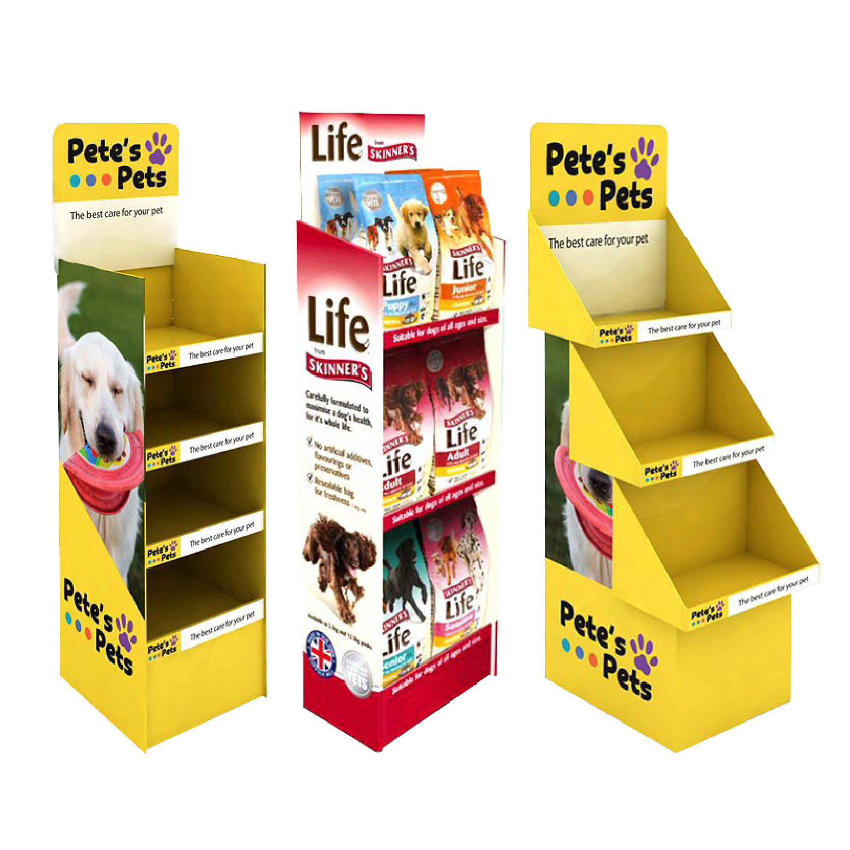 Customizable Pet Food Cardboard Floor Hook Display for Store Display Shelf showcase — view 4