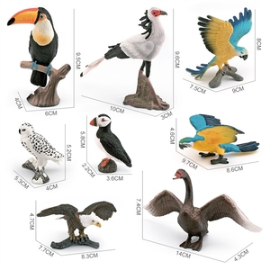 xinhen Modelos de aves de simulación transfronterizos: Búho nievoso, águila calva, guacamaya, cisne gris, <span class=keywords><strong>gaviota</strong></span>, serpiente, decoración estática de escritorio - Product Image 4