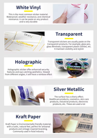Autocollants ronds holographiques brillants à gratter, imprimés sur mesure, directement de l'usine, pour usage artisanal, vente en gros, OEM, ODM