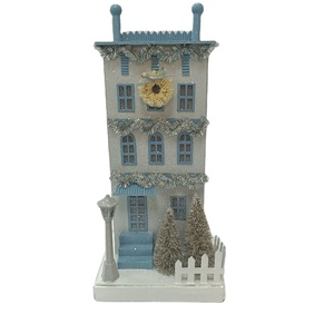 Casa de Papel <span class=keywords><strong>Navideña</strong></span> Hecha a Mano, Aldea de Nieve de Papel con Luces LED, Decoración <span class=keywords><strong>Navideña</strong></span> para Mesa - Product Image 6
