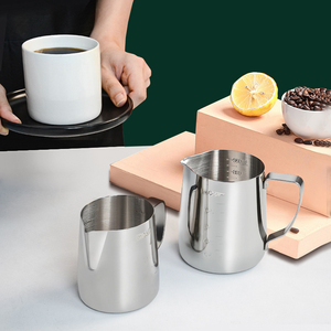 Brocca per Montare il Latte in Acciaio Inox da 350ml, Moderna ed Ecologica, con Beccuccio per <span class=keywords><strong>Caffè</strong></span> e Latte Art - Product Image 5