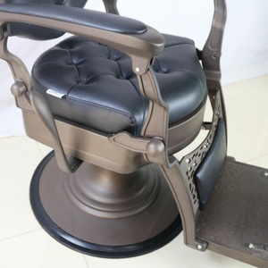 Chaise de barbier électrique portable noire de luxe classique professionnelle de salon de coiffure pour hommes - Product Image 6