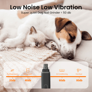 Smerigliatrici per unghie per cani ricaricabili Pet Quiet Cat Paws Nail Grooming Trimmer set di pulizia strumenti tagliaunghie per cani elettrici - Product Image 3