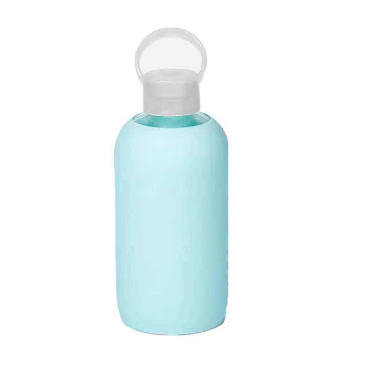 Logo Silicone tay áo Pyrex chai nước thủy tinh nhà sản xuất từ Trung Quốc BPA miễn phí tùy chỉnh áp dụng cho nước sôi ngoài trời