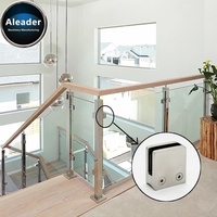 Runde & Quadratische Pfostenmontage-Glasklammern aus 2205 304 316 Edelstahl für Balustrade, Trennwand und Schaufenster