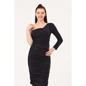 Chemise à manches longues décontractée noire pour femme DANS, coupe classique et motif uni, disponible en tailles 38-42 pour tous les jours - Product Image 4