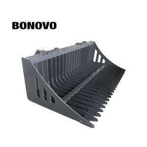 BONOVO Skeleton <span class=keywords><strong>Bucket</strong></span> Skid Steer Attachment 60-84 Inch Rock <span class=keywords><strong>Bucket</strong></span> - Product Image 1