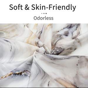 Rideau de douche imperméable en marbre de granit abstrait pour salle de bain - Product Image 4