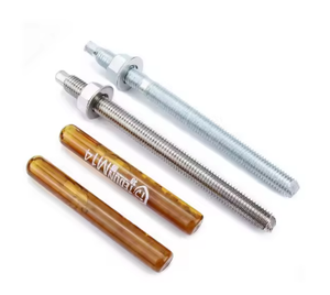 สลักเกลียว<span class=keywords><strong>เคมี</strong></span>คอลล์แองเคอร์เหล็กกล้าไร้สนิมชุบสังกะสีคุณภาพสูง 304 พร้อมแคปซูลเรซิ่น เกรด 4.8 5.8 8.8 ขนาด M8-M24 สำหรับคอนกรีต - Product Image 6