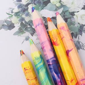 Crayons de peinture <span class=keywords><strong>en</strong></span> bois <span class=keywords><strong>arc</strong></span>-<span class=keywords><strong>en</strong></span>-<span class=keywords><strong>ciel</strong></span> multicolores pour enfants Grands crayons de couleur graduels - Product Image 3