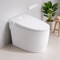 WC intelligent automatique en céramique à poser au sol avec bidet autonettoyant et lavage automatique pour salle de bain
