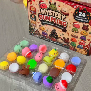 Calendario de Adviento de Dumplings Misteriosos, 24 Figuras de Plástico Coloridas, Juguete Sorpresa Navideño Unisex para Niños de 5 a 7 Años - Product Image 1