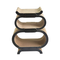 Grand grattoir vertical moderne pliable multi-niveaux résistant à l'usure avec design intégré pour aiguiser les griffes, utilisation intérieure, en carton, 71,5 cm, pour chat