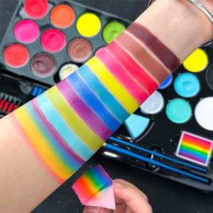 Kit de pintura corporal facial profesional para niños Juego de pintura corporal facial con plantilla de pincel de pintura - Product Image 1