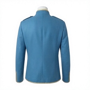 Veste uniforme vintage pour homme, style hussard, tunique à col montant, boutonnée, brodée, pour cérémonie - Product Image 2