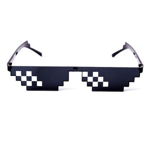 Gafas de sol con clip de diseño de píxeles de mosaico para accesorios de fiesta, bodas, padrinos de boda, diversión en TikTok - Product Image 4