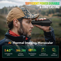 Nouvelle monoculaire thermique AI15 4K 2025 avec vision nocturne infrarouge AI, zoom optique 8X, étanche IP66, Wi-Fi