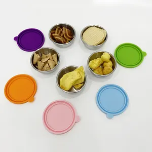 Leakproof kim loại ăn trưa thép không gỉ Snack container thực phẩm với nắp cho trẻ em