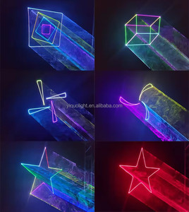 Luz Láser RGB de 10W, Proyector de Haz Láser Animado, Escáner Láser para Discotecas, Fiestas, Bodas, Clubes Nocturnos, Espectáculos de Luces con Efectos Navideños - Product Image 3