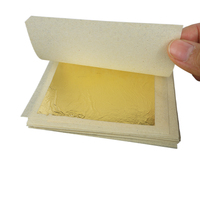 Feuilles de feuilles dorées comestibles 24k, 4x4 cm, de haute qualité pour décorations alimentaires, soins de la peau, pièces