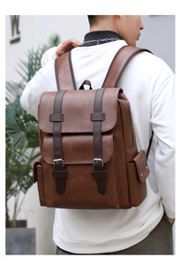 <span class=keywords><strong>Sac</strong></span> à <span class=keywords><strong>Dos</strong></span> de Voyage Imperméable en <span class=keywords><strong>Cuir</strong></span> En Gros pour Hommes et Femmes, <span class=keywords><strong>Sac</strong></span> d'École Étudiant en PU, Mode et <span class=keywords><strong>Ordinateur</strong></span> Portable - Product Image 6