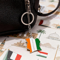 Individueller UV-Druck Weltkarte Zinklegierung Schlüsselanhänger Persönlicher Stil Internationale Reisekultur Elemente Sehenswürdigkeiten Souvenir Geschenk