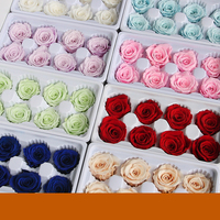 SuperZ Schnelle Lieferung 4-5cm Hochwertige Dekorative Blumen Konservierte Rosen Anpassbare Farbe für Muttertag Weihnachten