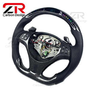 Volante de Fibra de Carbono con Pantalla LED Personalizada para el Interior del Automóvil, para <span class=keywords><strong>BMW</strong></span> E90 <span class=keywords><strong>328i</strong></span> E60 E46 E92 E87 E92 M3 E39 X5 E70 X6 E71 E82 - Product Image 2