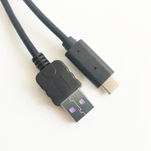 Kustom 1M/2M Tipe Tipe C 2.0 Male Konektor Charger Kabel Data Usb Ke Usb C Kabel C