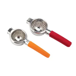 Citrus Juicer Metal Lemon Squeezer Lime and Lemon Juicer Stainless Steel Lemon Press with Silicone Handles